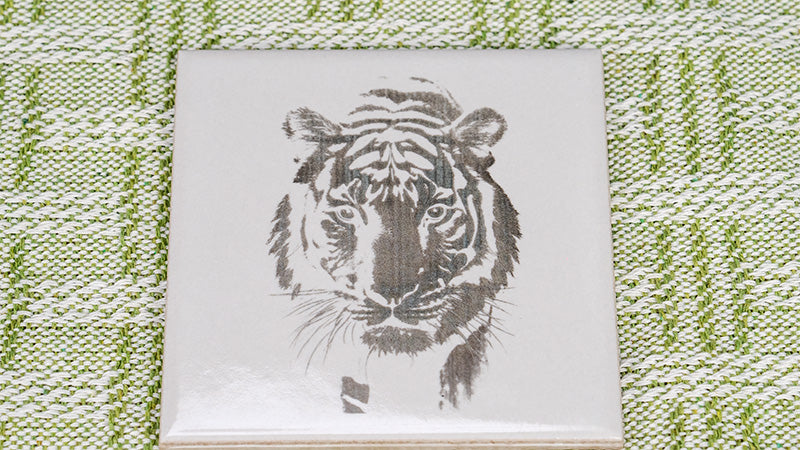 Laser Engraved Tiger Tiles