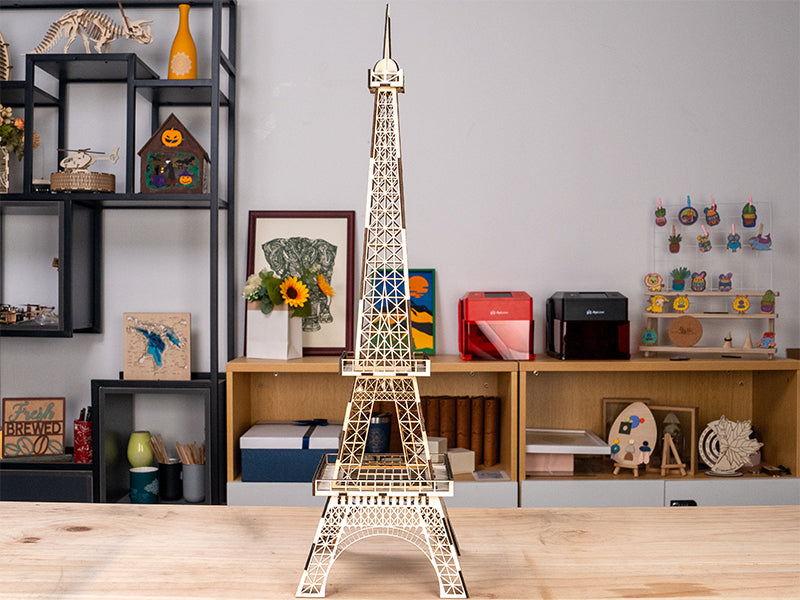 Laser Engraved Wooden Eiffel Tower