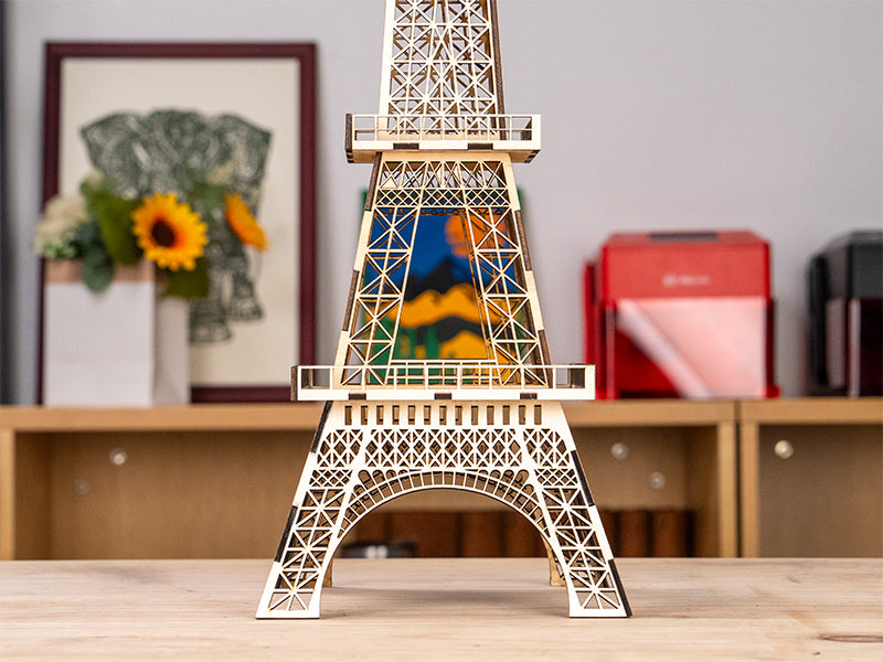 Laser Engraved Wooden Eiffel Tower