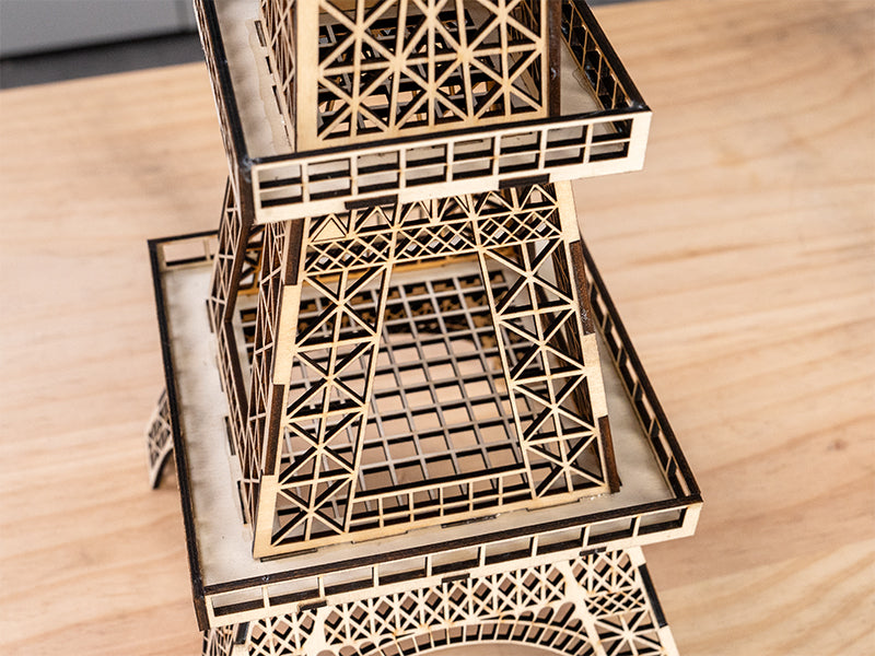 Laser Engraved Wooden Eiffel Tower