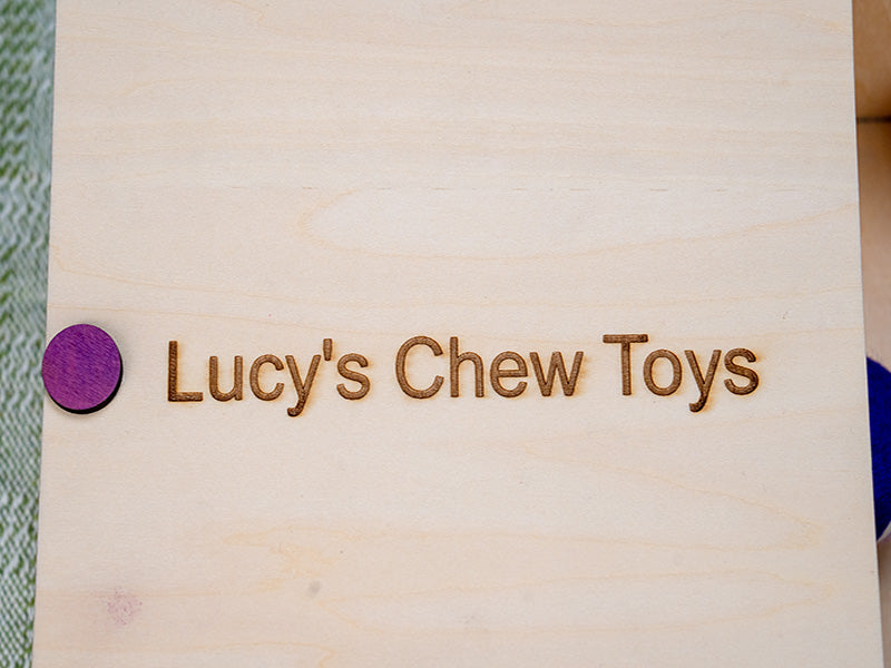 Laser Engraved Wooden Pet Toy Box