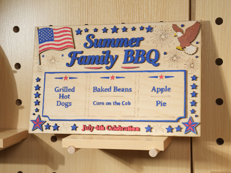 Laser Engraved Wooden Standee