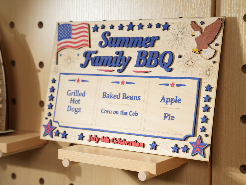 Laser Engraved Wooden Standee