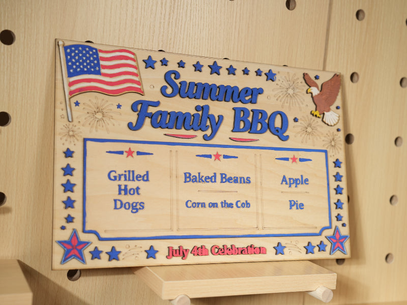 Laser Engraved Wooden Standee
