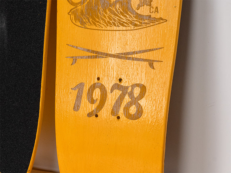 Laser Engraved Wooden Surfboard Skateboard