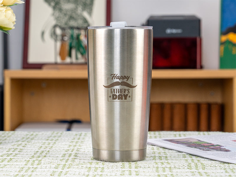 Laser engraved Dad Stainless Steel Water Cup