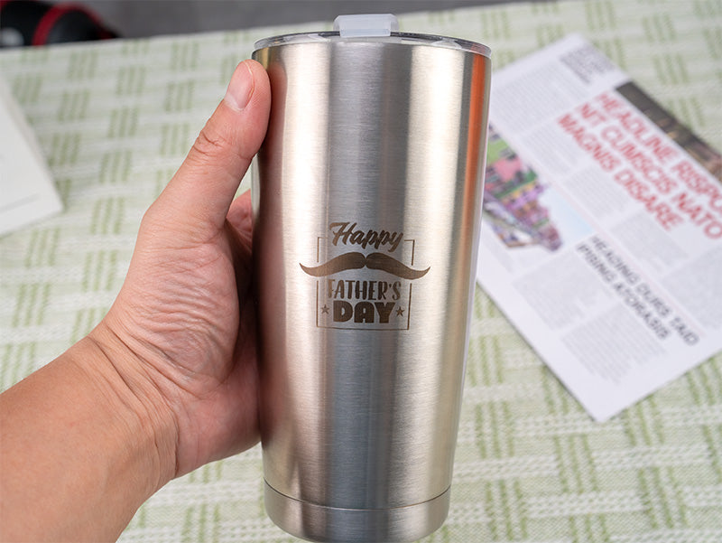 Laser engraved Dad Stainless Steel Water Cup