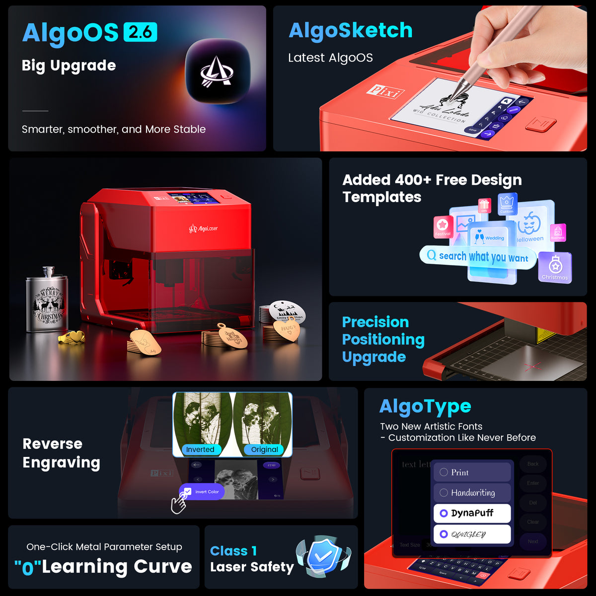 Pixi 1.5W 1064nm Infrared Smart Laser Engraver with Enclosure