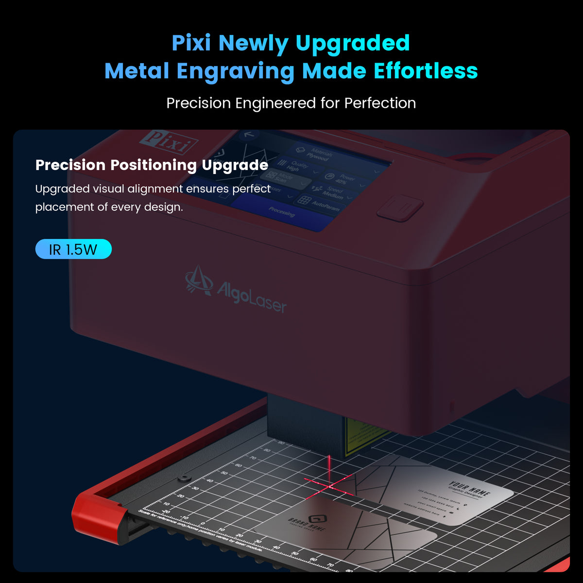 Pixi 1.5W 1064nm Infrared Smart Laser Engraver with Enclosure