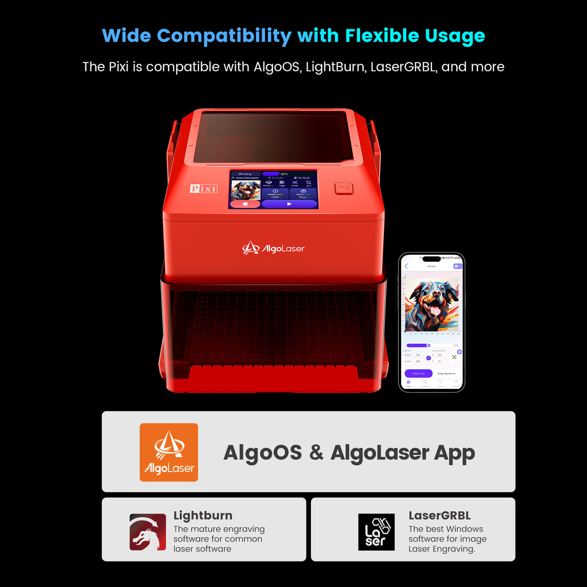 Pixi 1.5W 1064nm Infrared Smart Laser Engraver with Enclosure