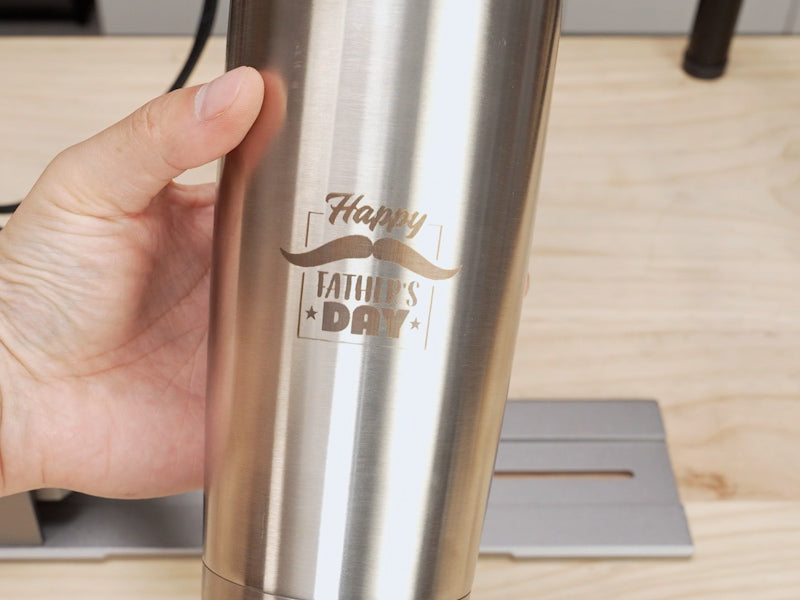 How to Laser Engrave a Stainless Steel Water Cup for Dad 007