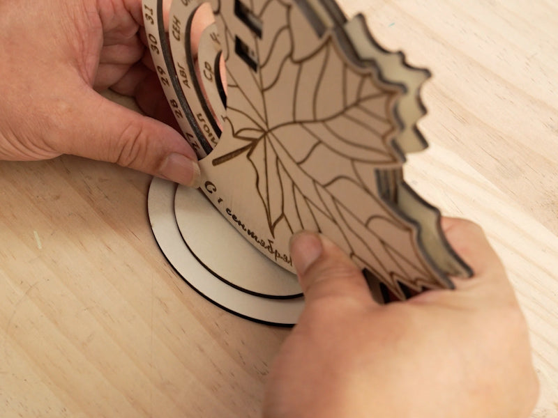 How to Laser Cut a Wooden Leaf Perpetual Calendar 05