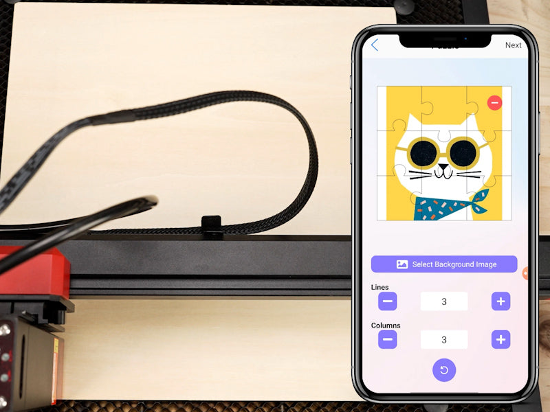 How to Laser Engrave and Cut a Cat Jigsaw Puzzle 003