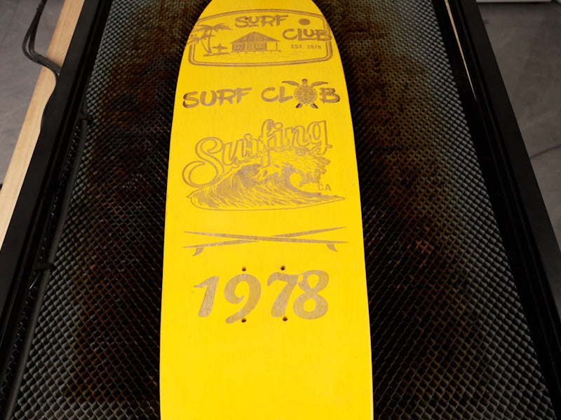 Wooden Surfboard Skateboard Carving Completed