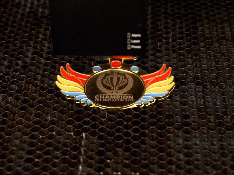 How to Laser Engrave Metal Medals 007