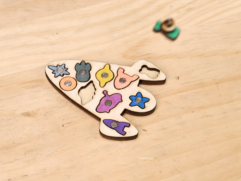 How to Laser Cut a Wooden Fishing Toy for Kids 06