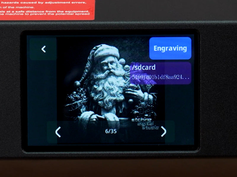 Láser grabador slate santa Claus Coaster 004