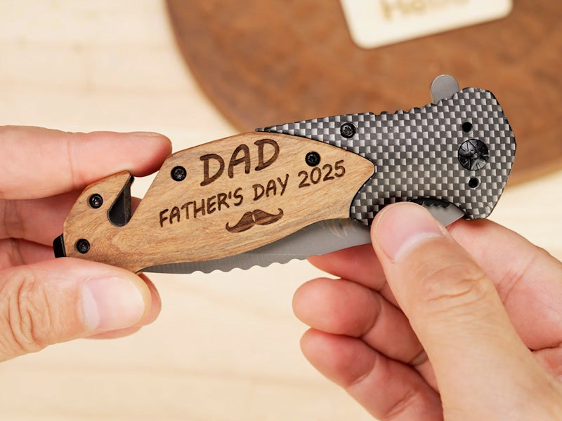 How to Laser Engrave a Father’s Day Metal Pocket Knife 00