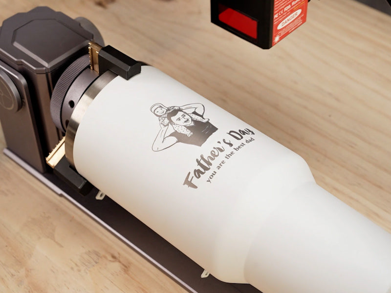 How to Laser Engrave a Stainless Steel Coated Mug for Dad 005
