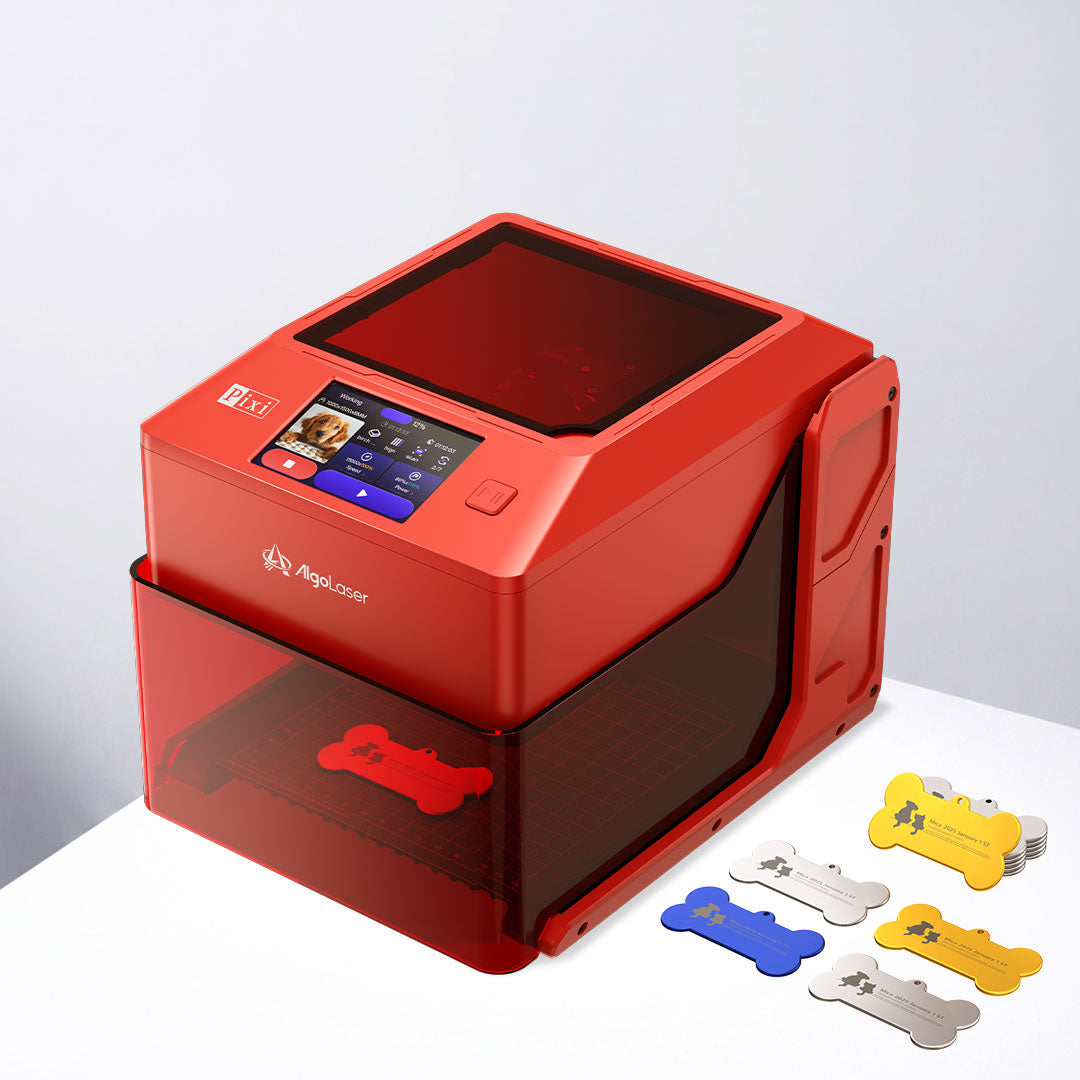 Grabador láser inteligente infrarrojo AlgoLaser Pixi de 1,5 W y 1064 nm con carcasa