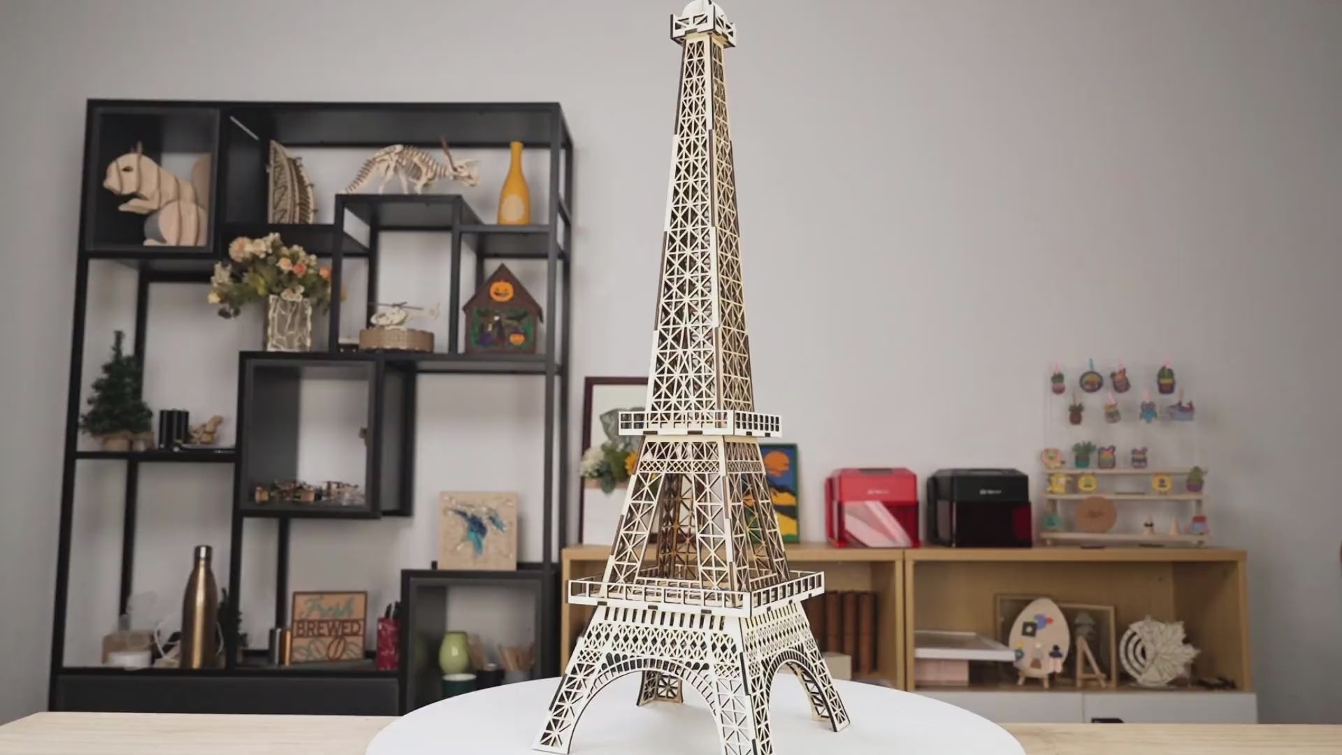 Laser Engraved Wooden Eiffel Tower