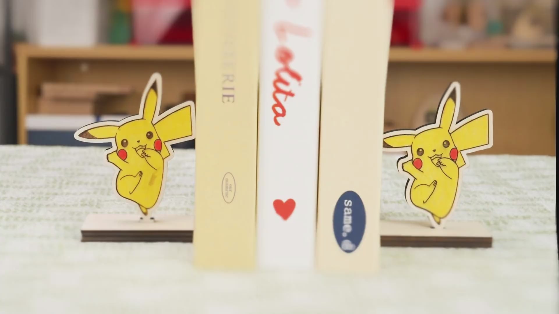 Laser Cut Wooden Cartoon Pikachu Stand