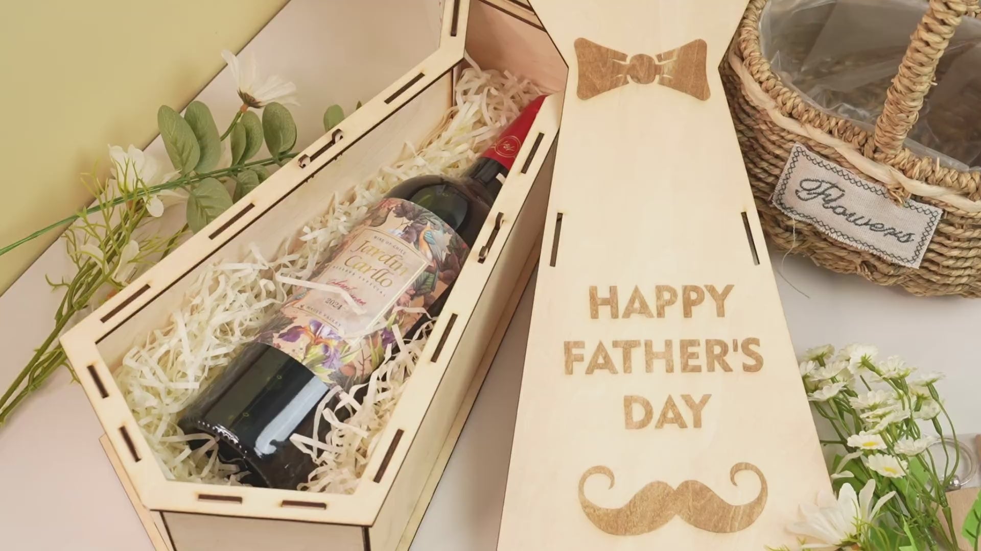Laser Cut Wine Gift Box