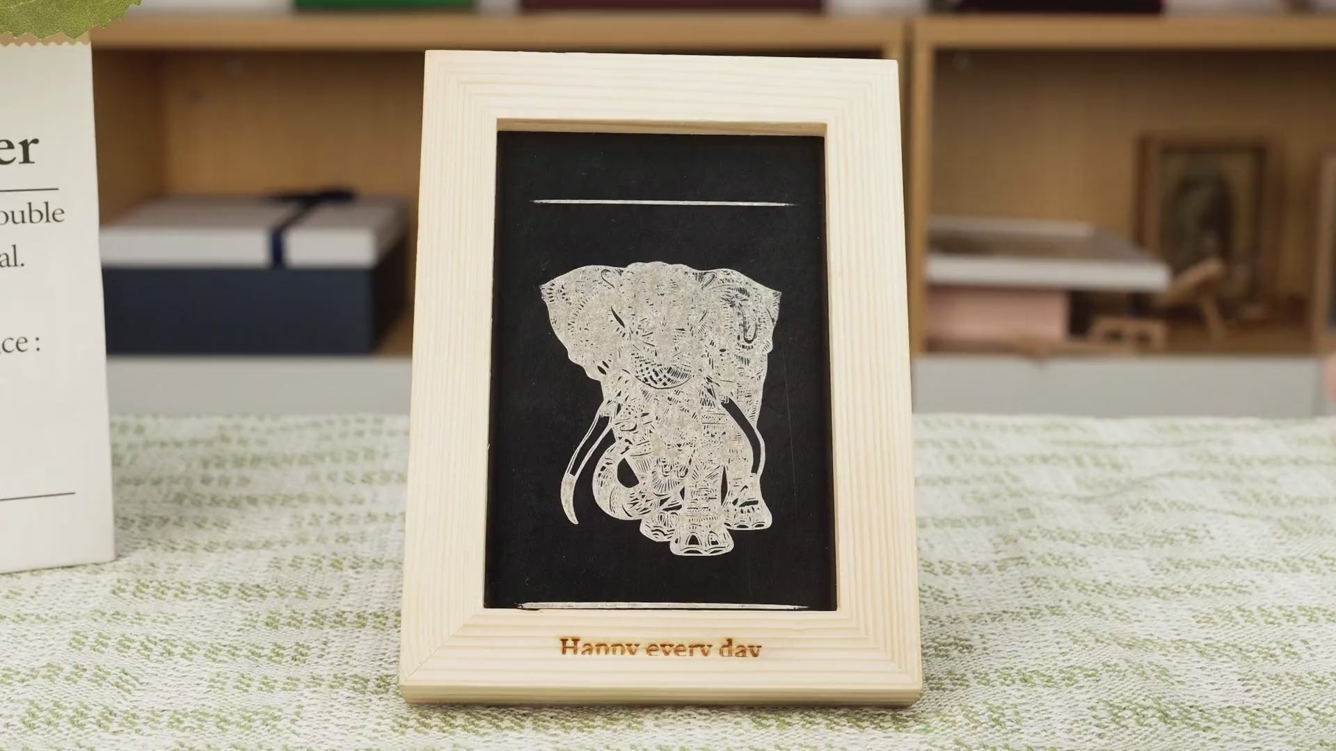 Laser Engraved Elephant Photo Paper
