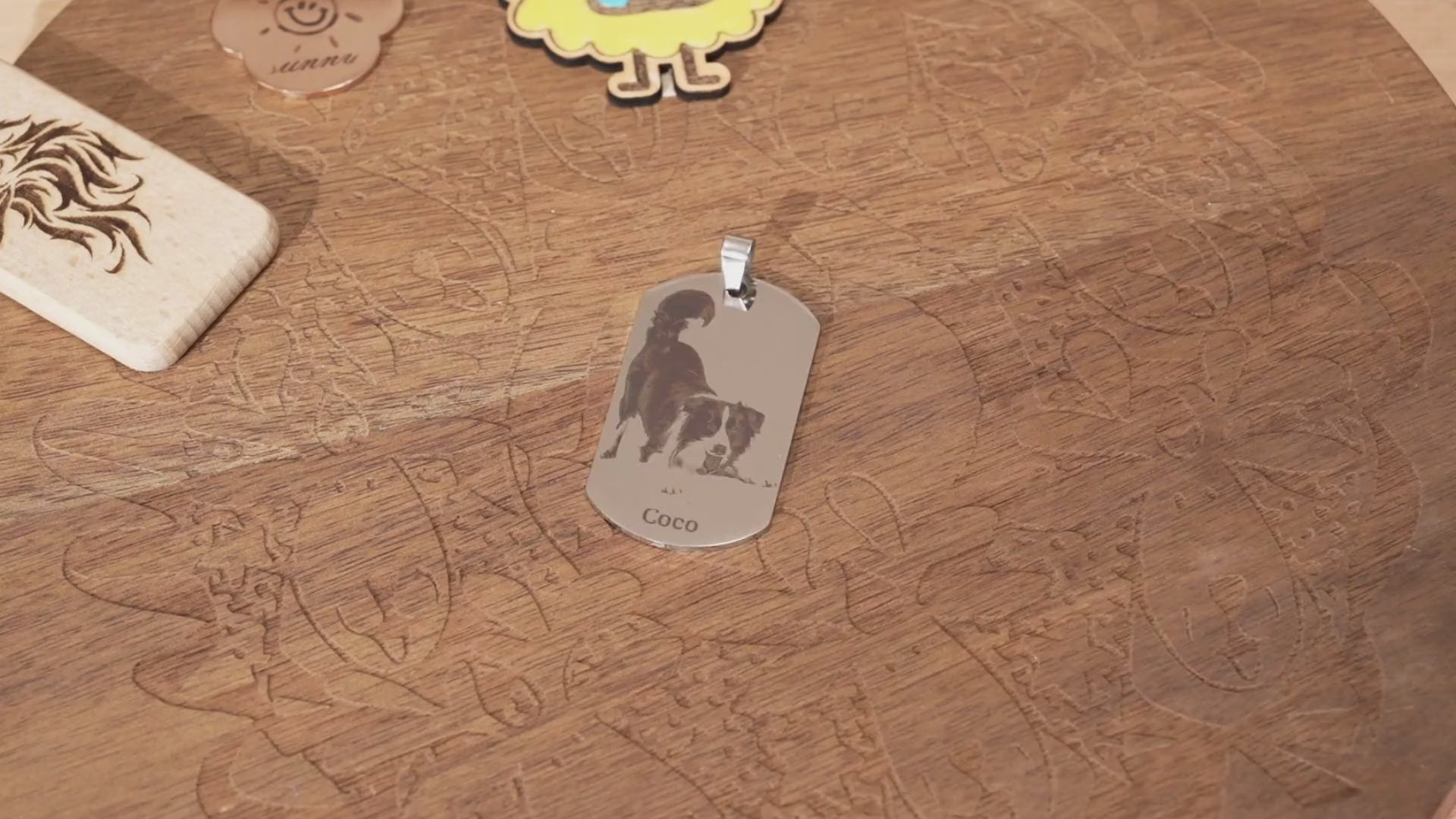 Laser Engraved Stainless Steel Metal Dog Tags