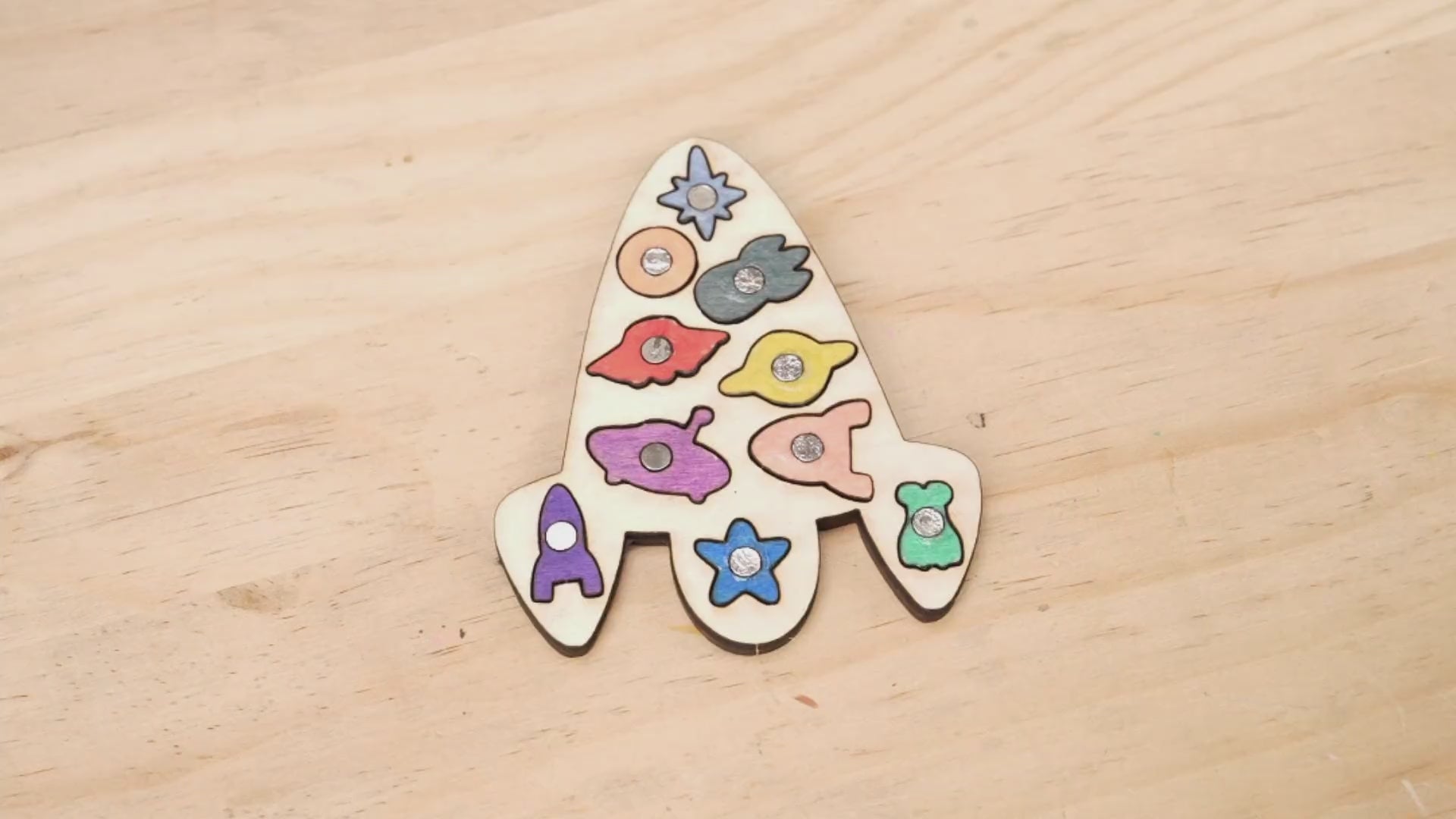 Laser Cut Wooden Fishing Toy for Kids