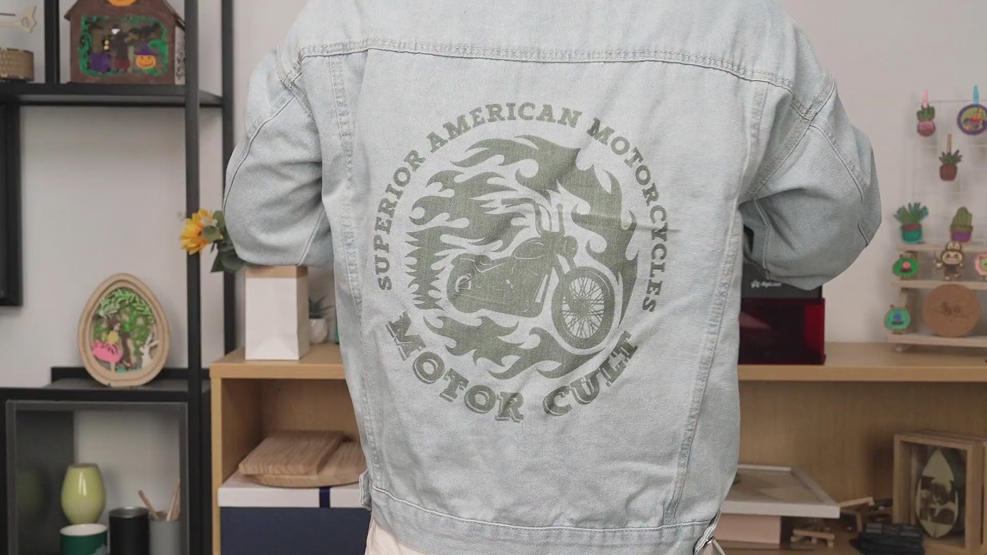 Laser Engraved Denim Jacket